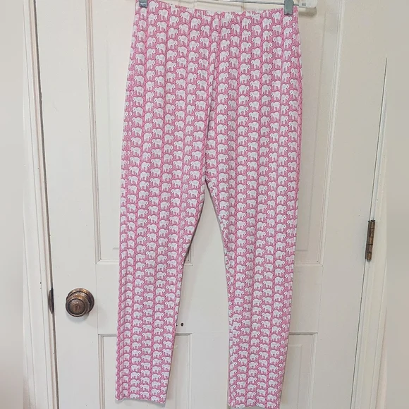 Roller Rabbit Pink Elephant Print Pajama PJ Pants, Size XS - Picture 2 of 6